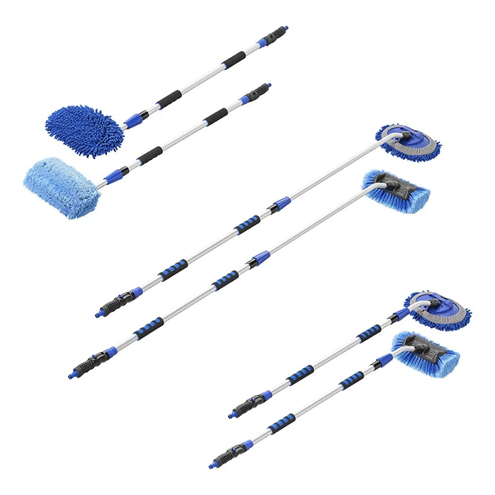 ProPlus 150679 Waschbürste Teleskopstiel 1,30cm - 1,90m mit Chenille Mikrofaser und 3D Waschbürstenkopf