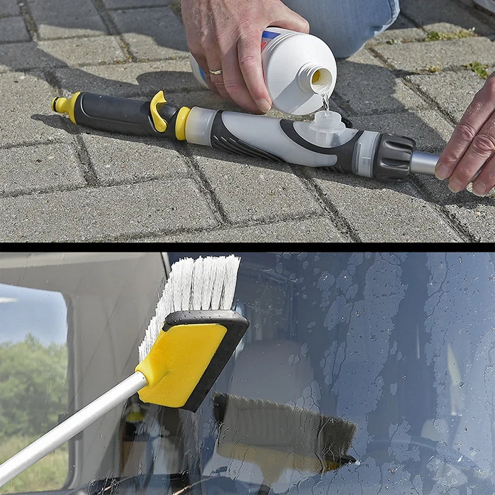 ProPlus 150689 Waschbürste Teleskopstil 0,92-1,5m mit Abstreifer und Seifenspender