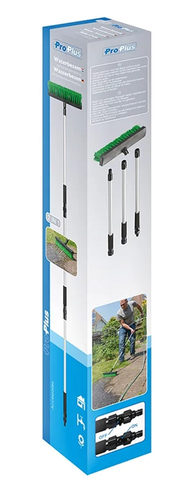 ProPlus 150720 Wasserbesen mit Gartenschlauchanschluss Teleskopstiel 82,5-210,5cm