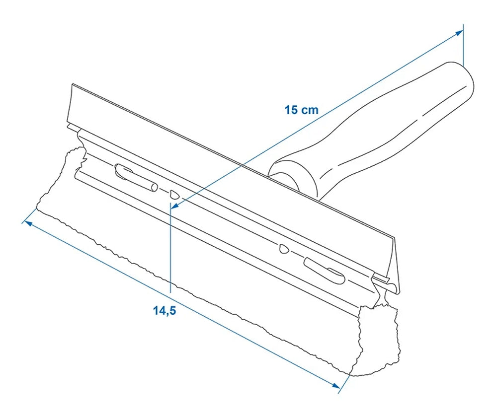 ProPlus 150893 Scheibenwascher 14cm mit Holzgriff Scheibenreiniger
