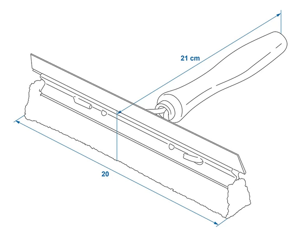 ProPlus 150900 Scheibenwascher 20cm mit Holzgriff Scheibenreiniger