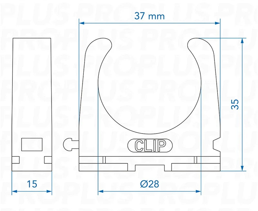 ProPlus 151015AC01S Abwasserrohr Schelle 3 Stück im Blister Klemme Abwassersystem