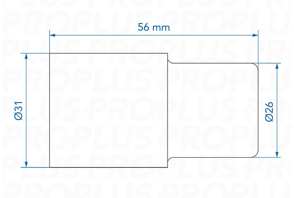 ProPlus 151015V07S Abwasserrohr Übergangsstück Ø28mm auf Ø26mm PE schwarz im Blister