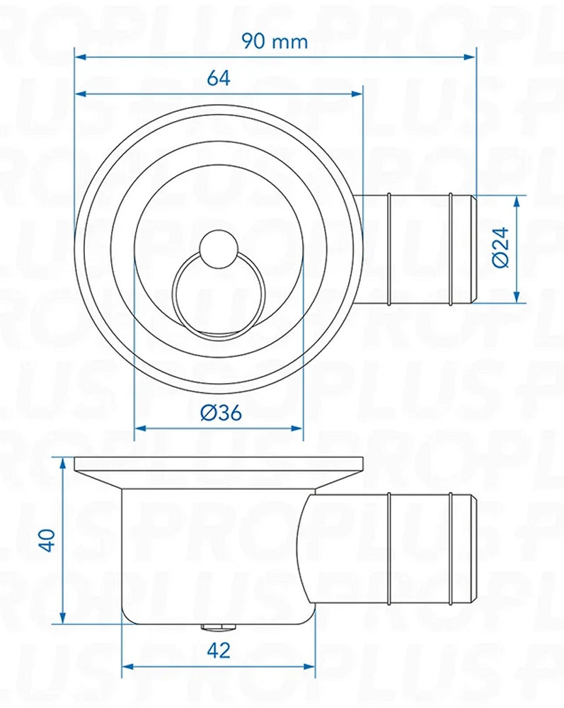 ProPlus 151016S Siphon abgewinkelt Ø39mm Spülenabfluss Spüle Abfluss
