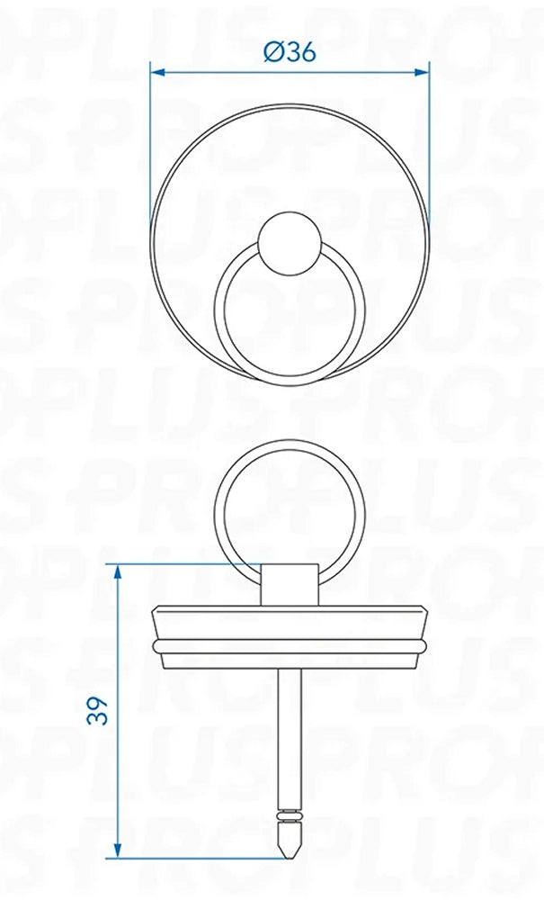 ProPlus 151016AC01S Verschlussstopfen für Siphon Ø39mm Siphonstopfen