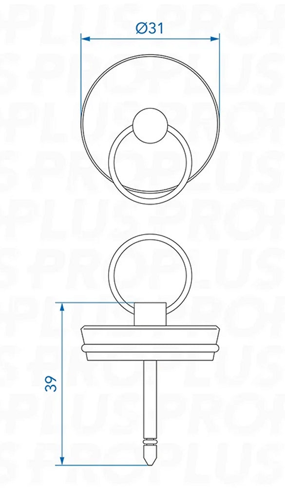 ProPlus 151016AC02S Verschlussstopfen für Siphon Ø33mm Siphonstopfen