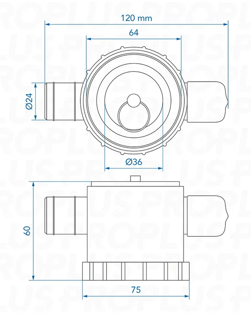 ProPlus 151016V01S Siphon 2 Anschlüsse Ø39mm Spülenabfluss Spüle Abfluss