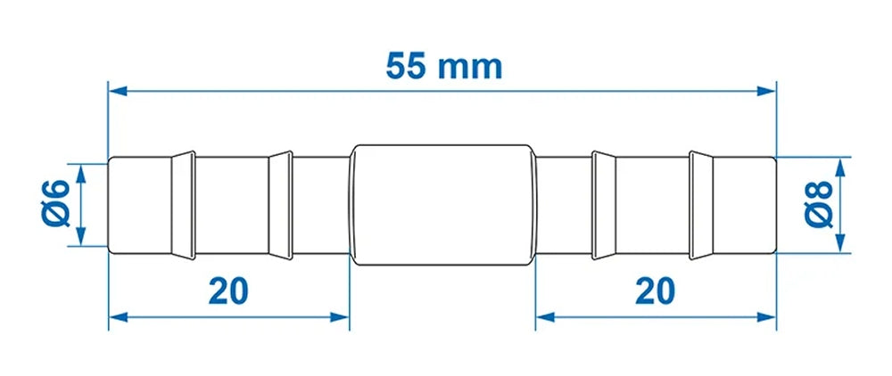 ProPlus 151200S Schlauchverbinder gerade Ø8mm für Trinkwasser 2 Stück