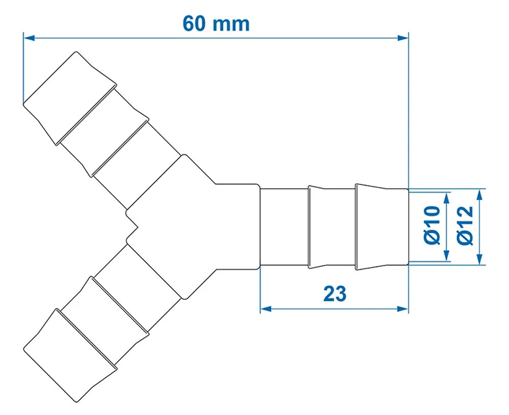 ProPlus 151201V02S Schlauchverbinder Y-Stück 12mm 2 Stück im Blister