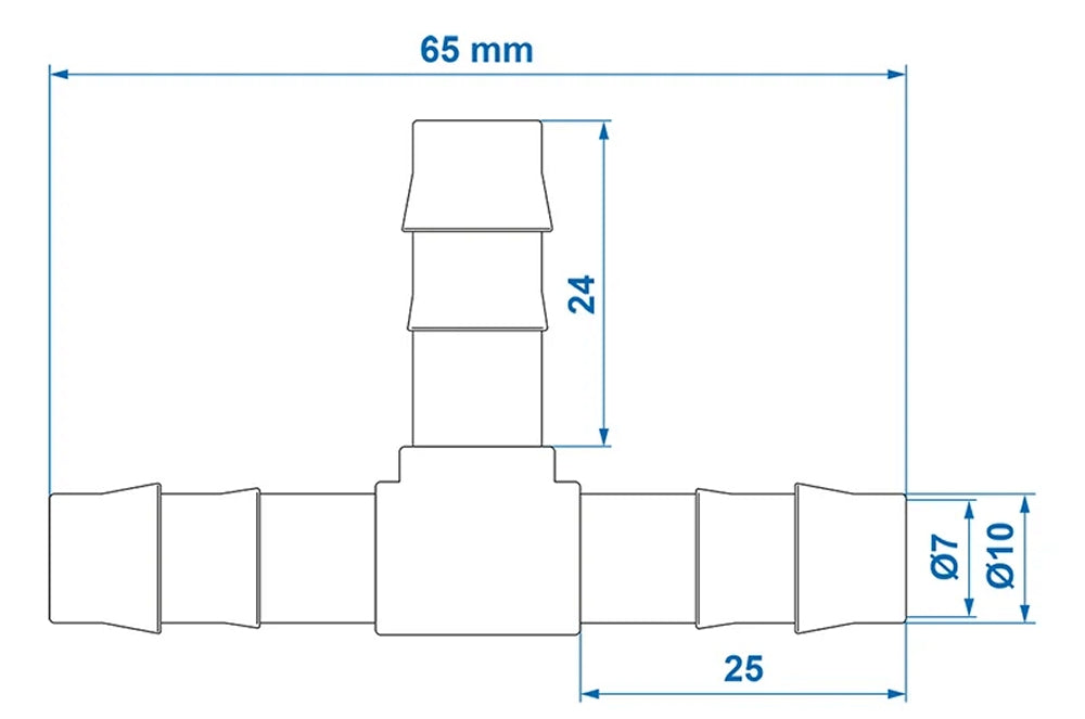 ProPlus 151202V01S Schlauchverbinder T-Stück 10mm 2 Stück im Blister