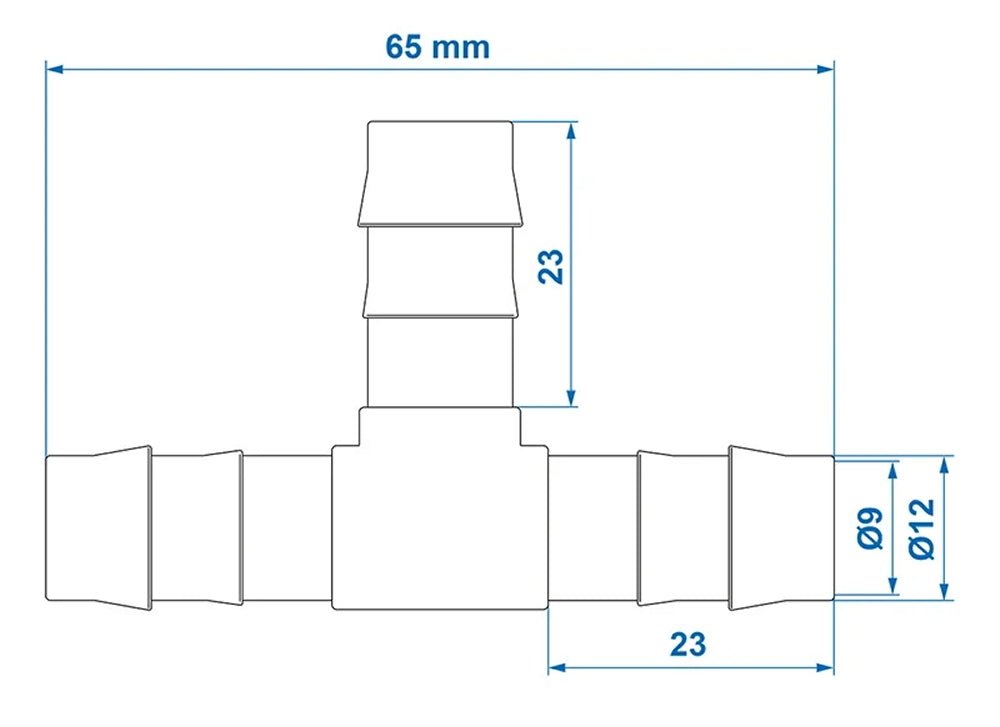 ProPlus 151202V02S Schlauchverbinder T-Stück 12mm 2 Stück im Blister