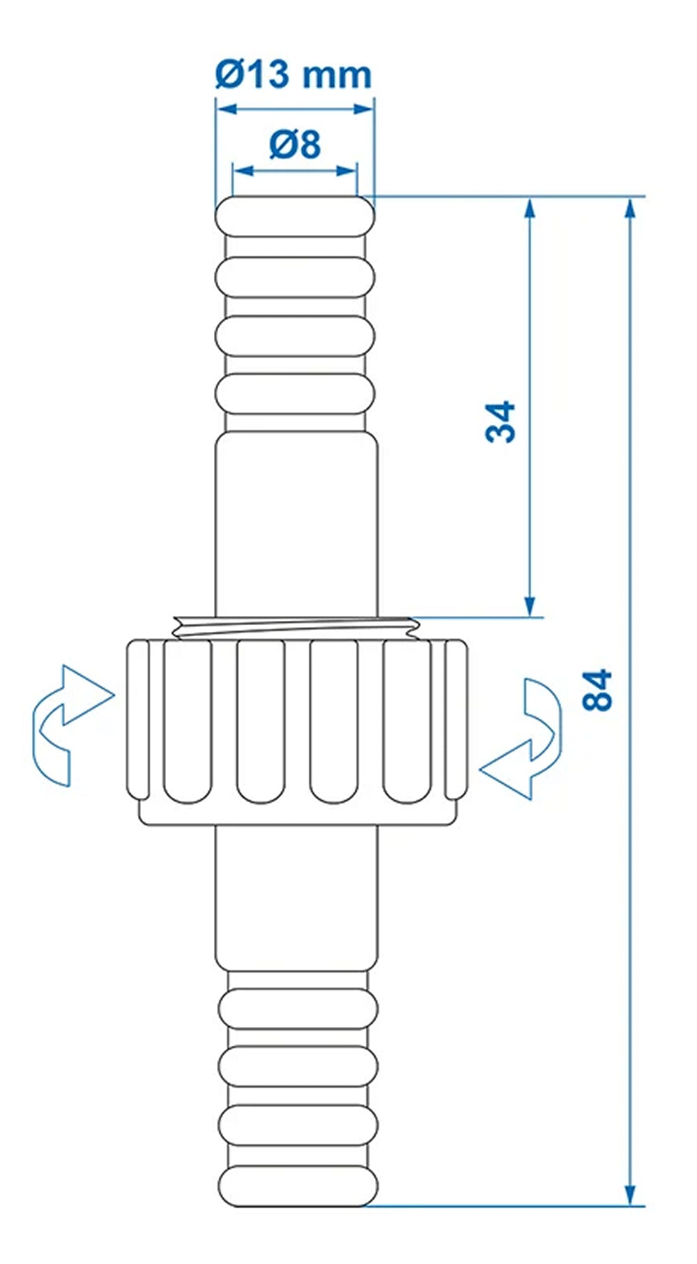 ProPlus 151205V01S Schlauchkupplung 12mm im Blister Schlauch Kupplung