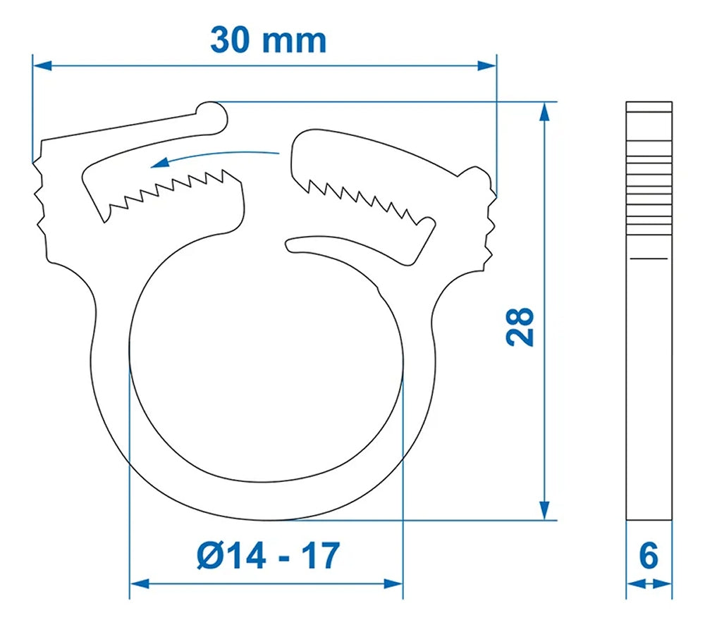 ProPlus 151206V02S Schlauchklemme Snapper 14-17mm 3 Stück im Blister
