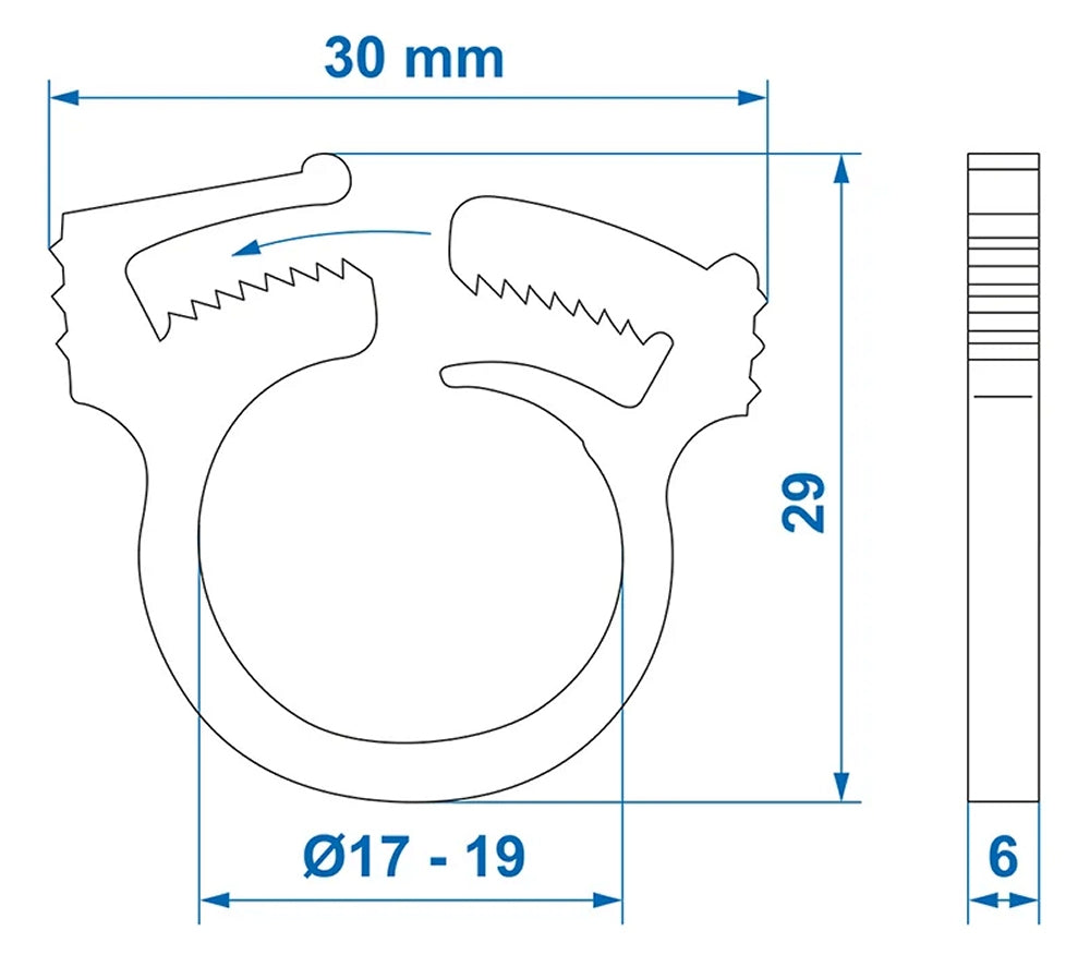 ProPlus 151206V03S Schlauchklemme Snapper 17-19mm 3 Stück im Blister
