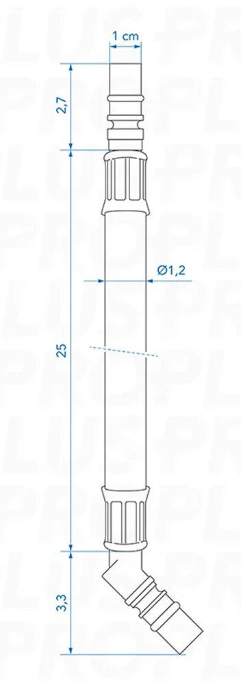 ProPlus 151209V02 Flexibler Schlauchanschluss 25cm blau für Kaltwasser 45° Tülle