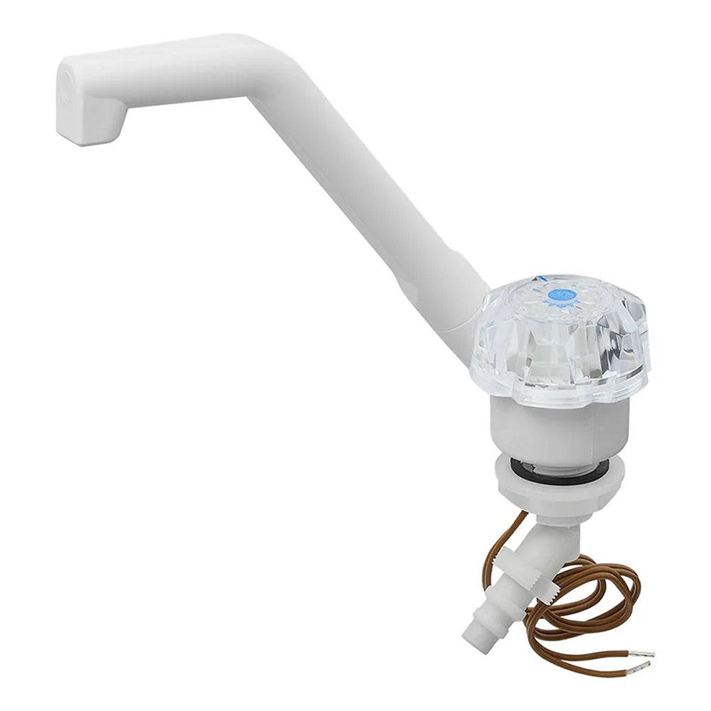 ProPlus 151212V04S Kalt Wasserhahn Deluxe 12V Ø20mm Weiß großer Knopf