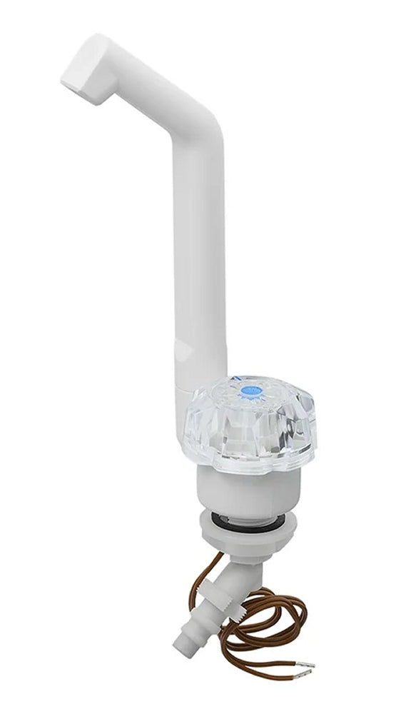 ProPlus 151212V04S Kalt Wasserhahn Deluxe 12V Ø20mm Weiß großer Knopf