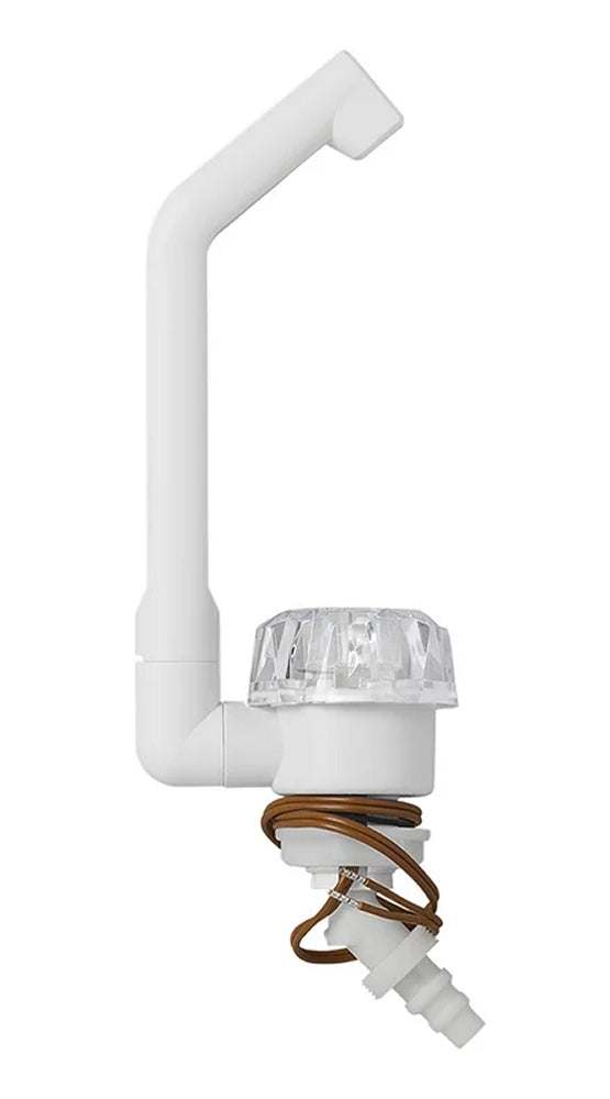 ProPlus 151212V04S Kalt Wasserhahn Deluxe 12V Ø20mm Weiß großer Knopf