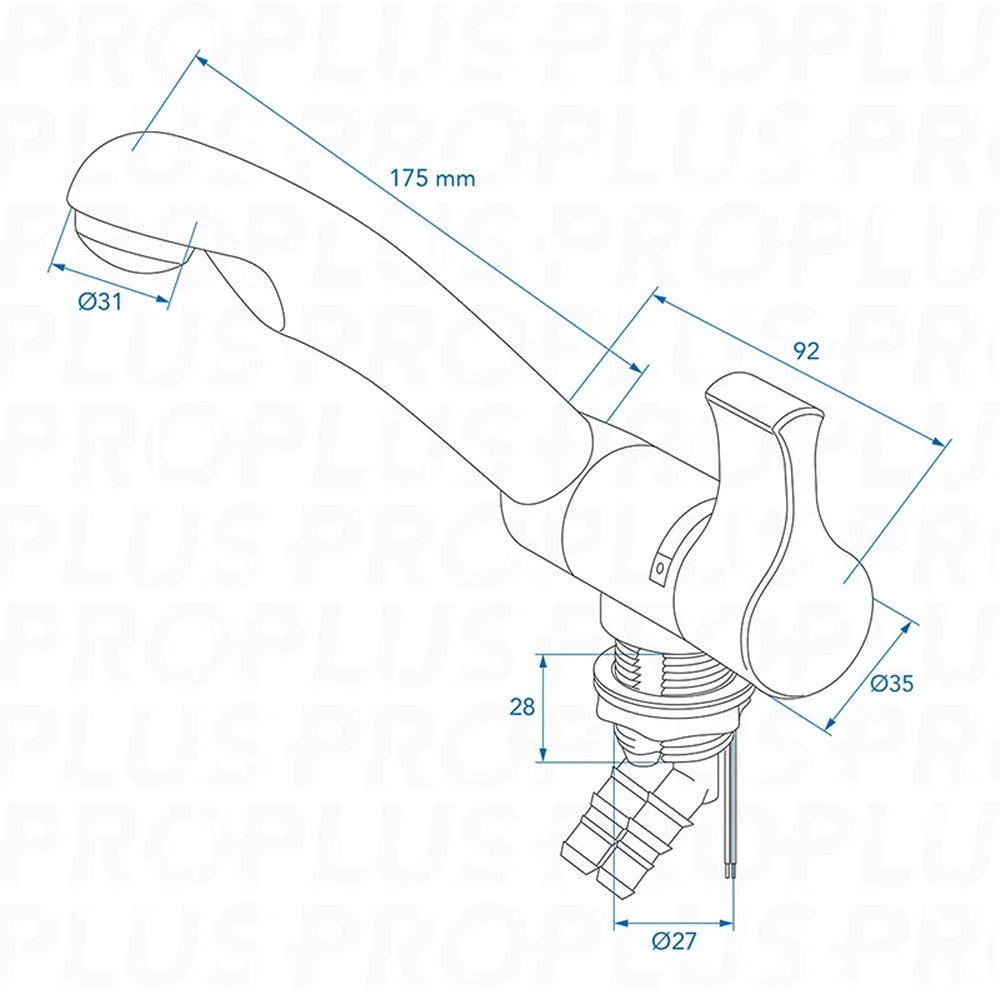 ProPlus 151214S Mischbatterie Mono Mix Style 2005 12V Ø27mm Chrom/Schwarz