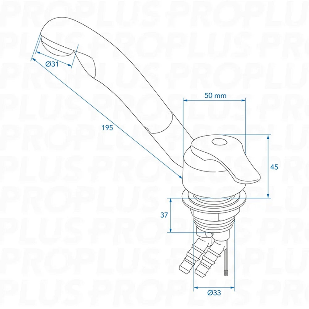 ProPlus 151214V05S Mischbatterie Samba Keramikeinsatz Ø33mm Chrom