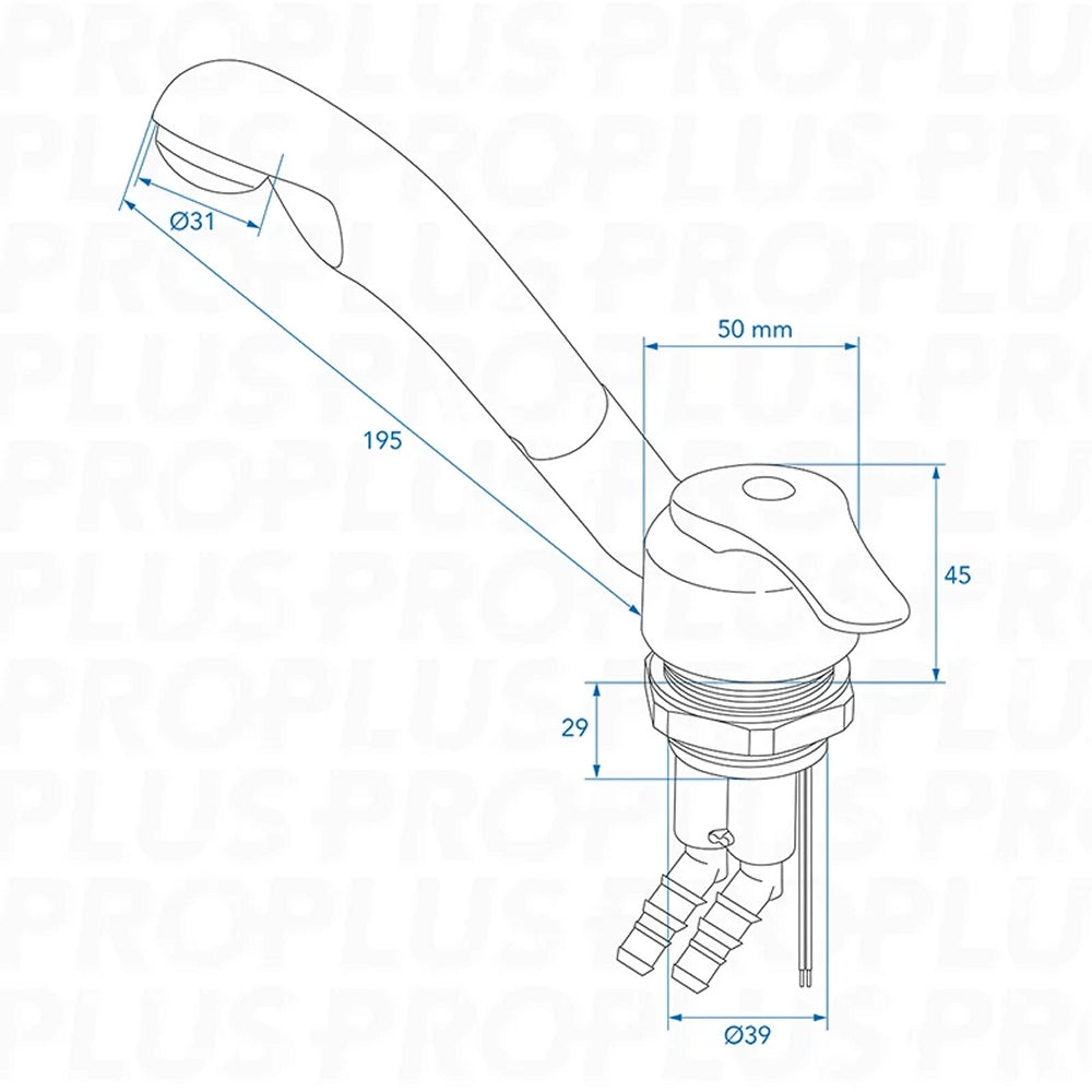 ProPlus 151214V06S Mischbatterie Samba Keramikeinsatz Ø39mm Chromoptik
