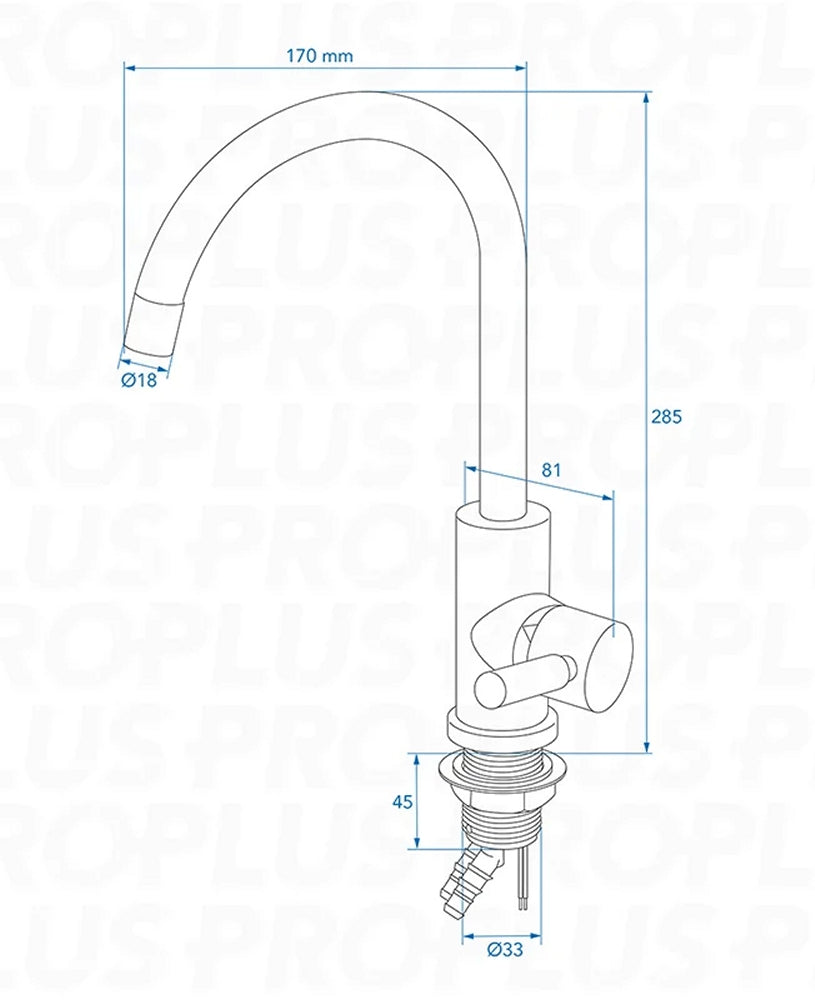 ProPlus 151214V08S Mischbatterie Trend Keramik Radius 75mm Ø33mm Chrom