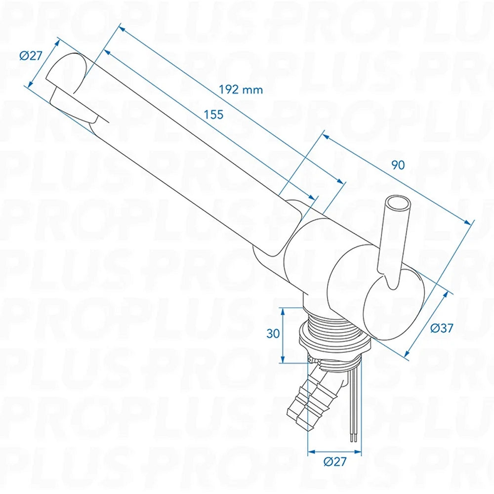 ProPlus 151214V09S Mischbatterie Trend Ø27mm gerader Auslauf Chrom