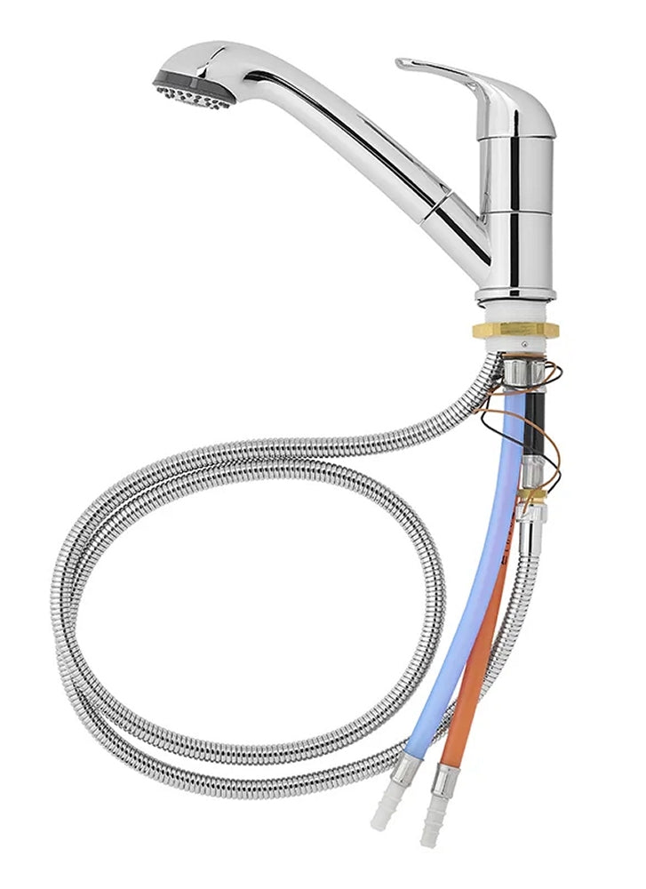 ProPlus 151214V14S Mischbatterie Keramik Kama mit ausziehbarer Dusche Julia Ø33mm Chrom