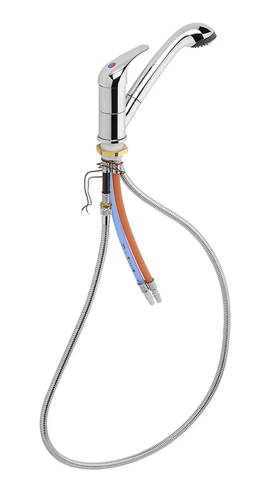 ProPlus 151214V14S Mischbatterie Keramik Kama mit ausziehbarer Dusche Julia Ø33mm Chrom