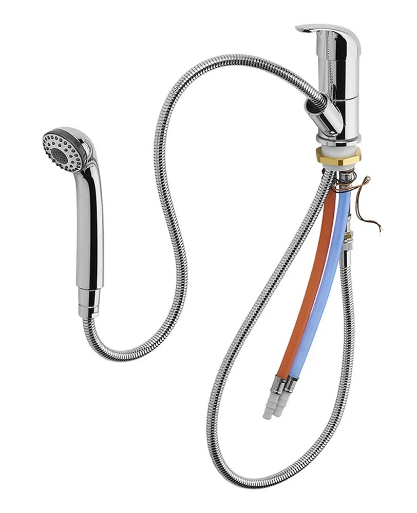 ProPlus 151214V14S Mischbatterie Keramik Kama mit ausziehbarer Dusche Julia Ø33mm Chrom