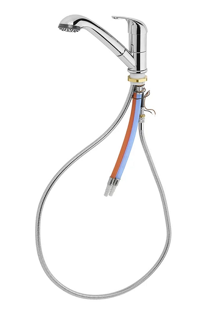 ProPlus 151214V14S Mischbatterie Keramik Kama mit ausziehbarer Dusche Julia Ø33mm Chrom