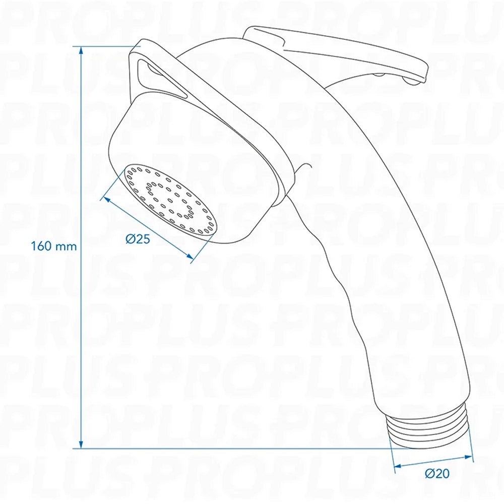 ProPlus 151216V02S Handbrause Charisma Chrom ohne Schlauch Dusche