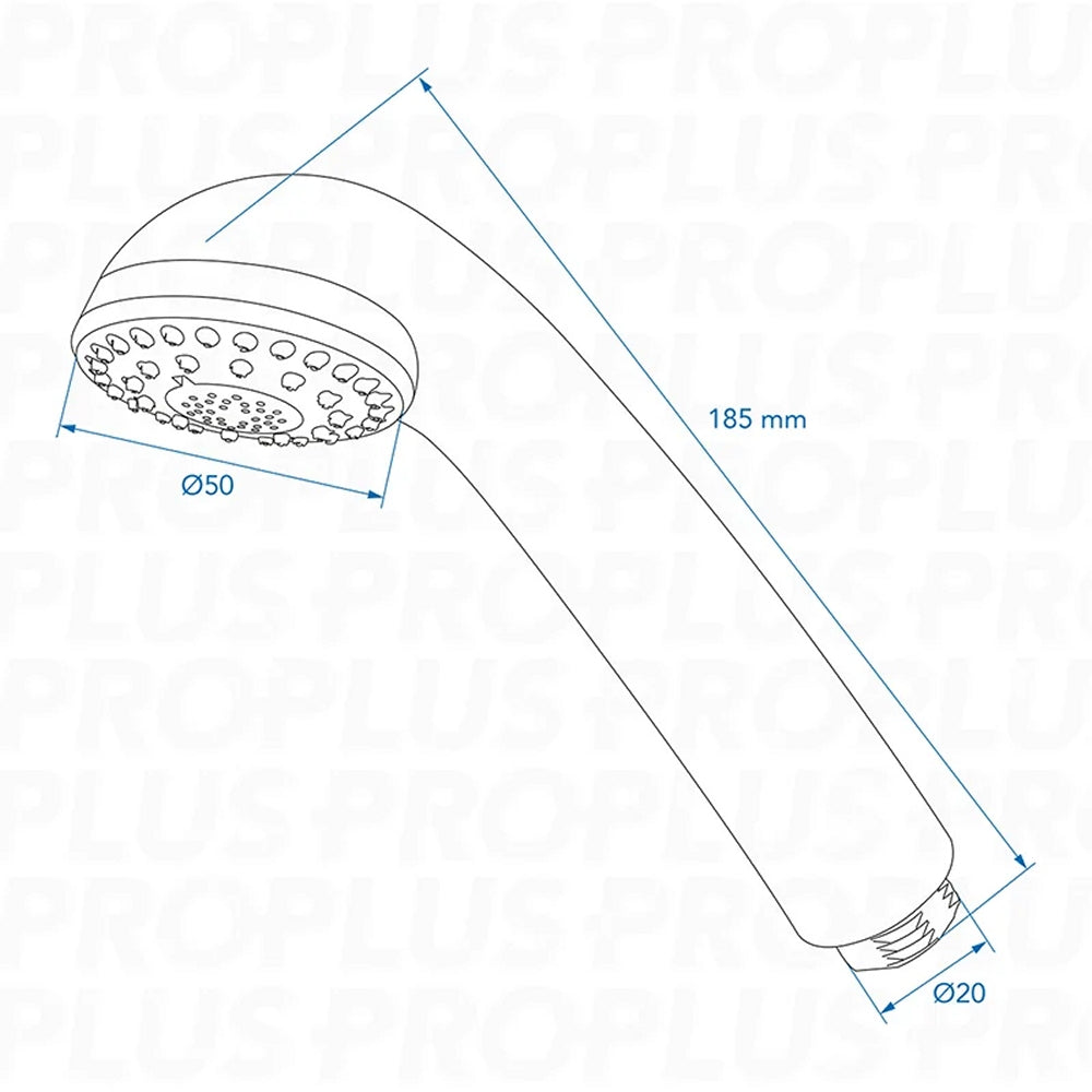 ProPlus 151216V03S Handbrause Julia Chrom ohne Schlauch Dusche