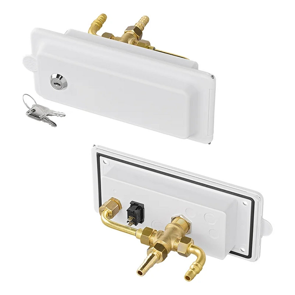 ProPlus 151218S Außenduschanschluss mit Brauseschlauch und Duschkopf Charisma Außendusche