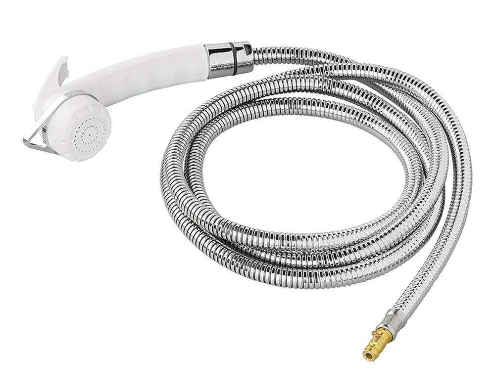 ProPlus 151218S Außenduschanschluss mit Brauseschlauch und Duschkopf Charisma Außendusche