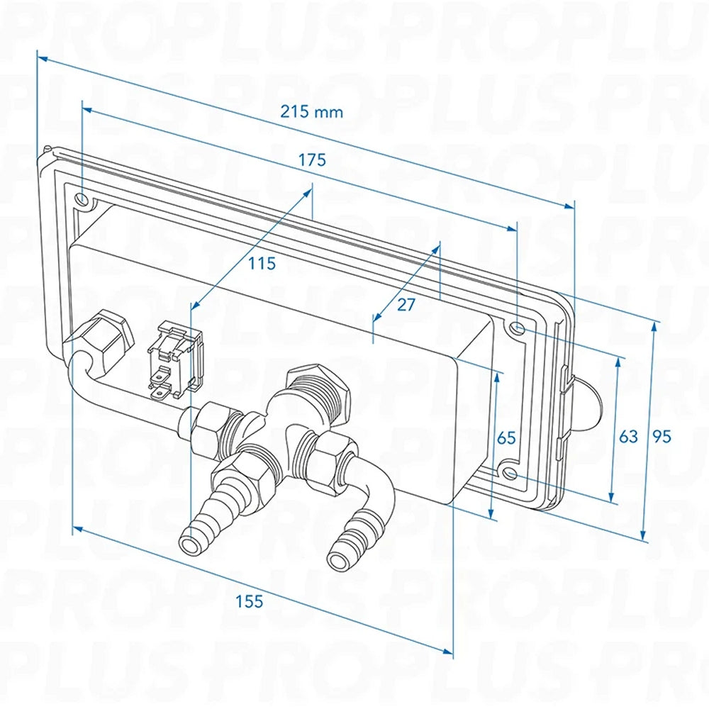 ProPlus 151218S Außenduschanschluss mit Brauseschlauch und Duschkopf Charisma Außendusche