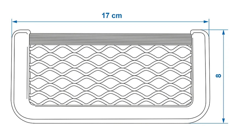 ProPlus 230036 Ablagenetz elastisch 17x8cm mit Rahmen NS-4
