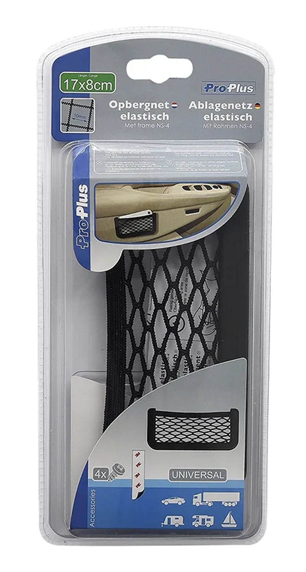 ProPlus 230036 Ablagenetz elastisch 17x8cm mit Rahmen NS-4