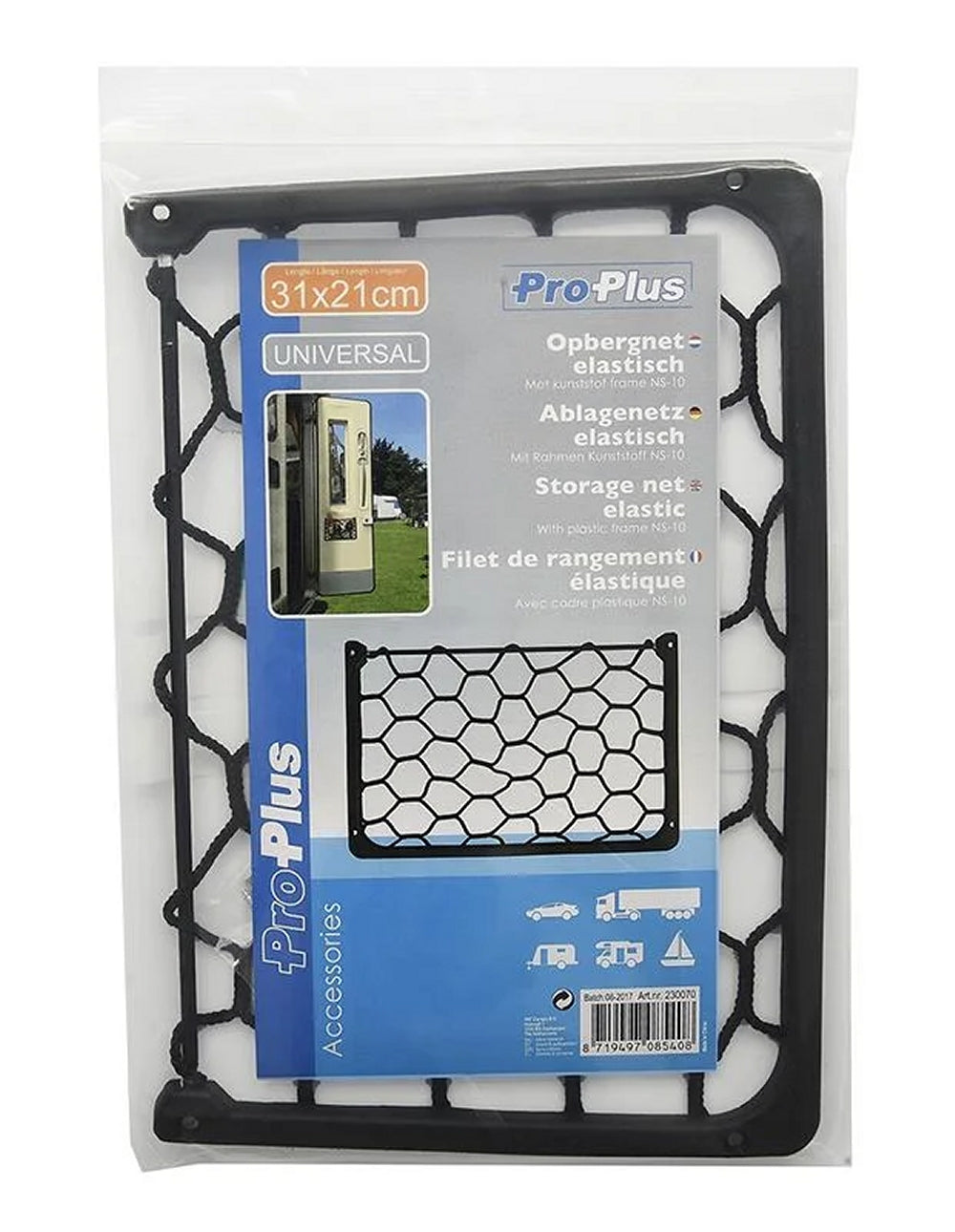 ProPlus 230070 Ablagenetz elastisch 31x21cm mit Rahmen Kunststoff NS-10