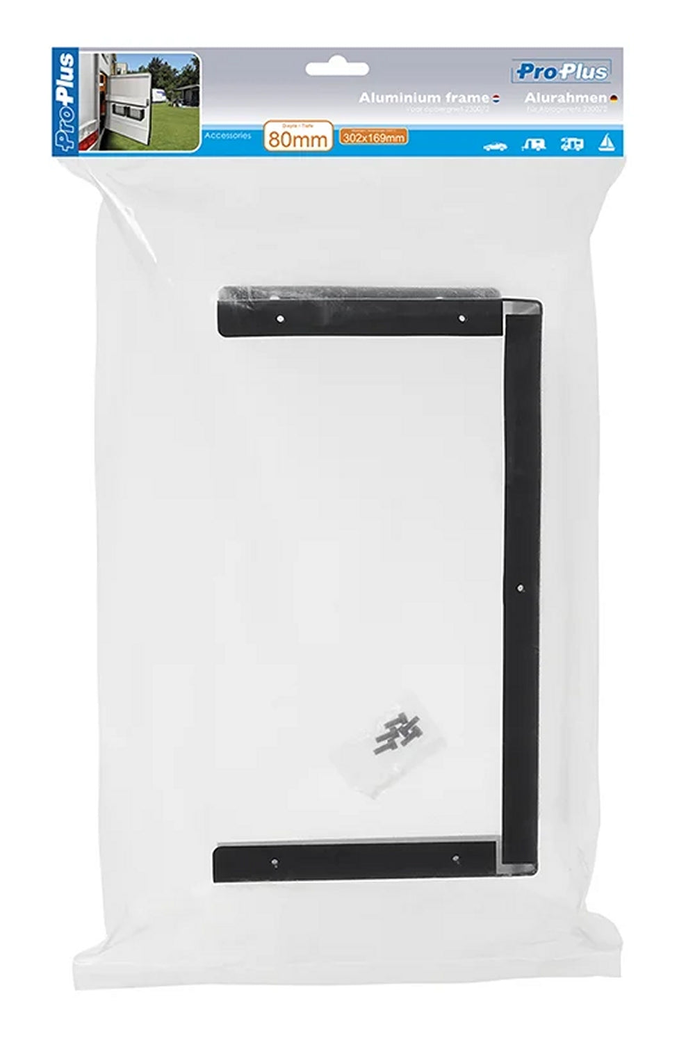 ProPlus 230072FR Alurahmen 80mm für Ablagenetz 230072