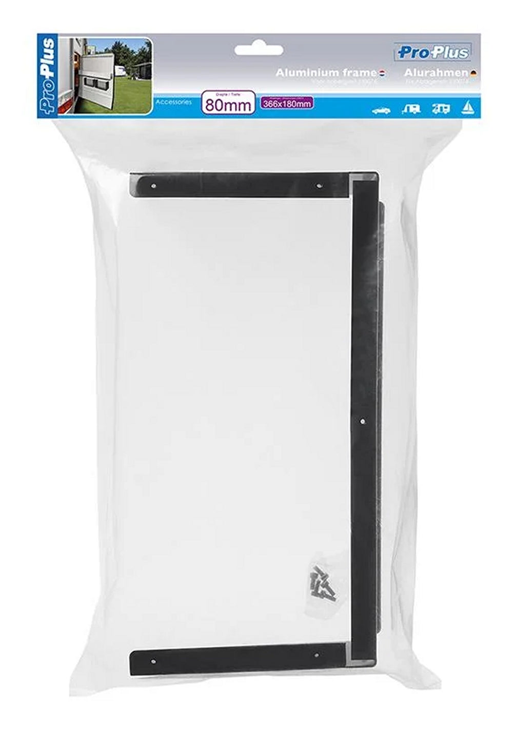 ProPlus 230074FR Alurahmen 80mm für Ablagenetz 230074