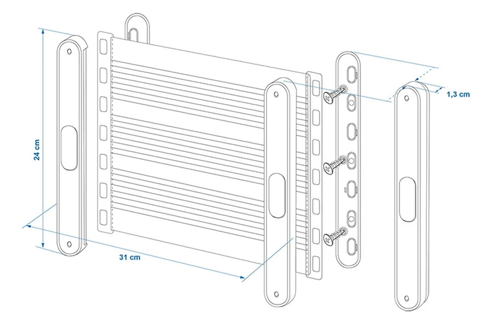 ProPlus 230080V01 Ablagenetz elastisch M 310x265mm mit Rahmen Kunststoff