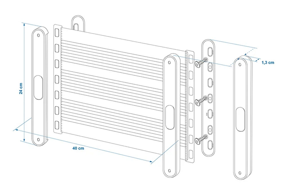 ProPlus 230080V02 Ablagenetz elastisch L 400x265mm mit Rahmen Kunststoff