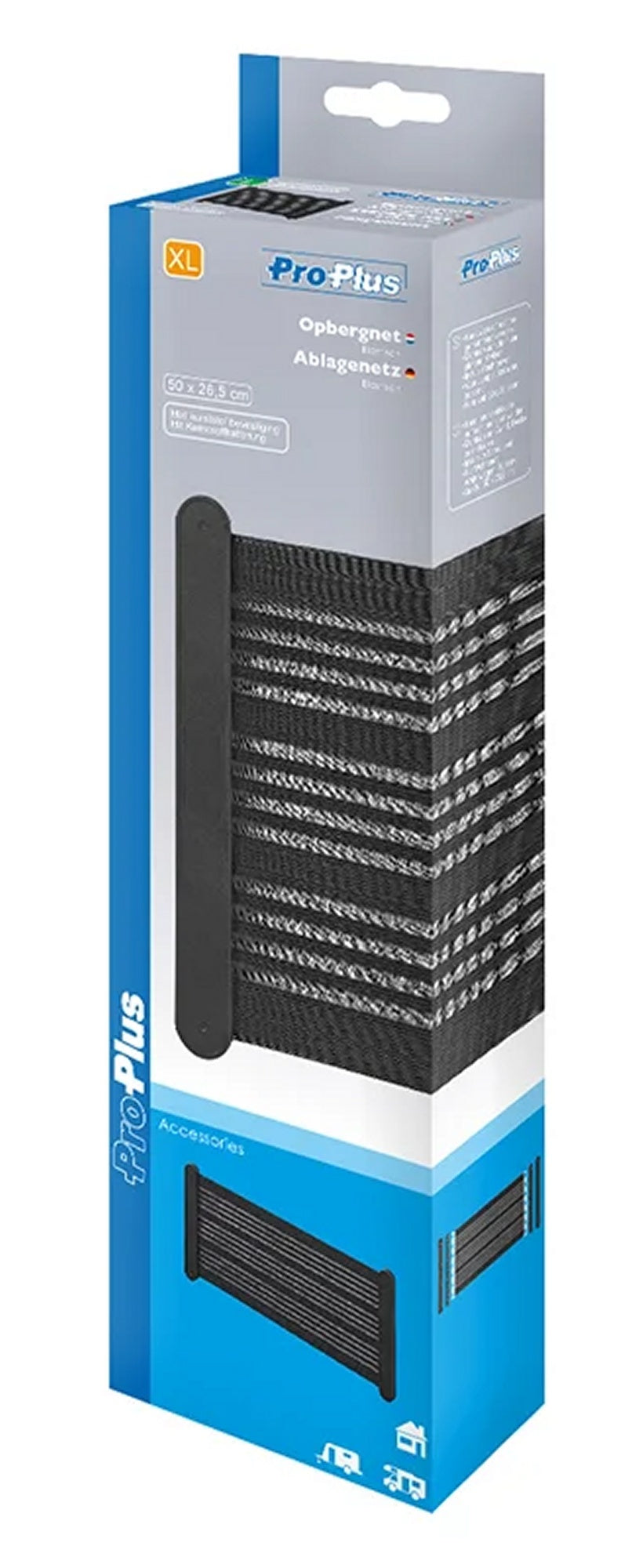 ProPlus 230080V03 Ablagenetz elastisch XL 500x265mm mit Rahmen Kunststoff