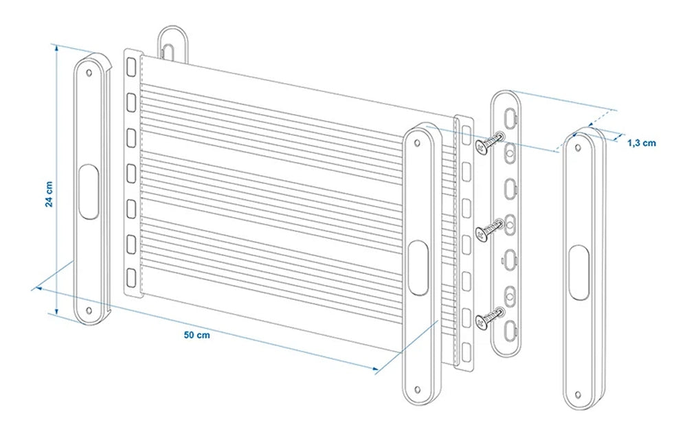 ProPlus 230080V03 Ablagenetz elastisch XL 500x265mm mit Rahmen Kunststoff