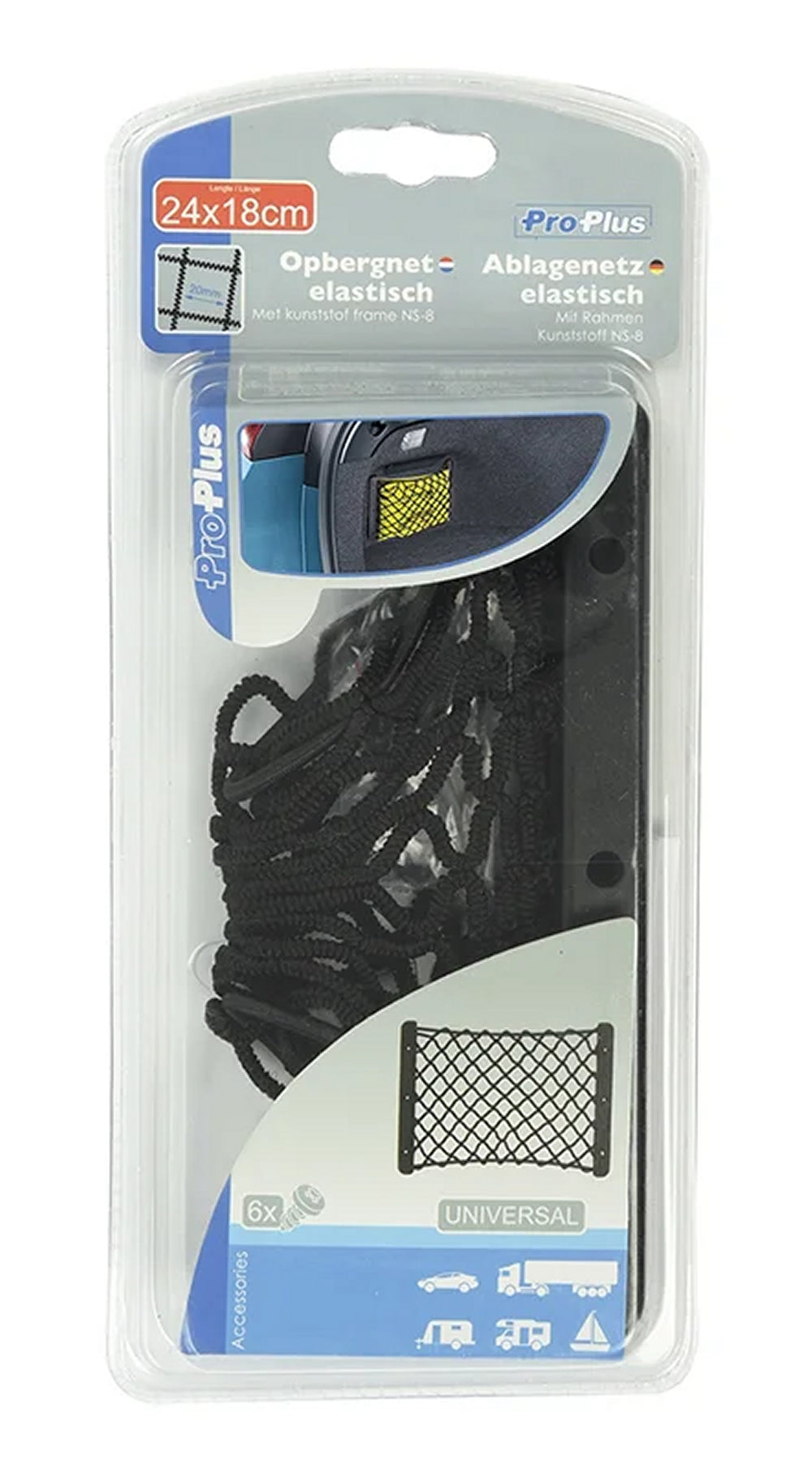 ProPlus 230104 Ablagenetz elastisch 240x180mm mit Rahmen Kunststoff NS-8