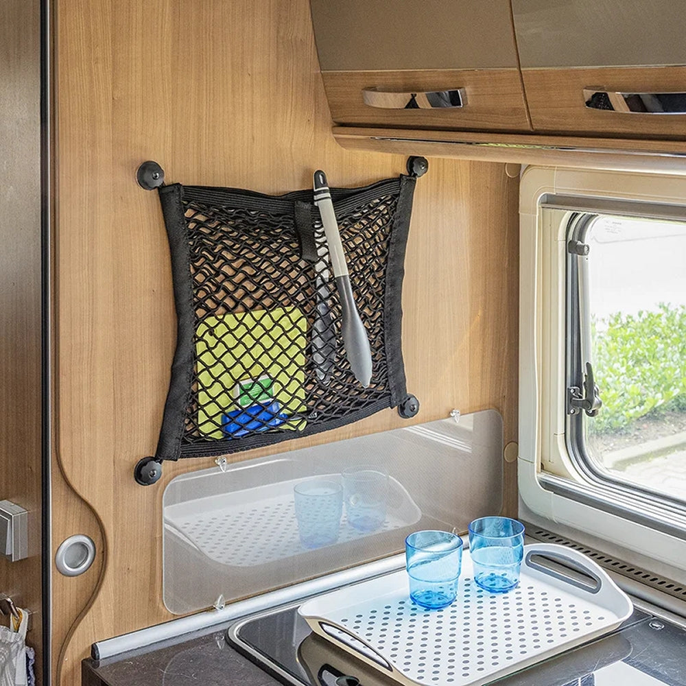 ProPlus 230128 Ablagenetz elastisch 40x34cm doppel selbstklebend und mit Schraubbefestigung