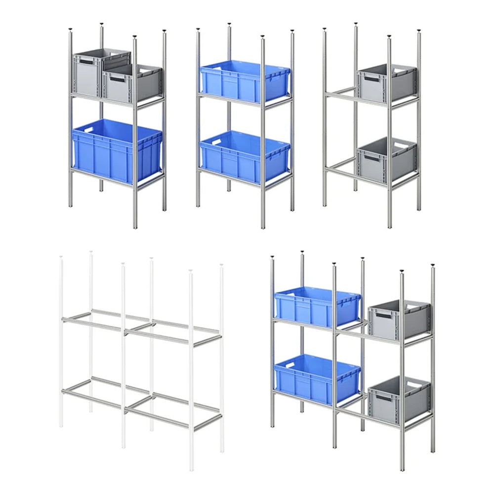 ProPlus 230400AC02 Aufbewahrungssystem Aluminium für Wohnmobilgarage Erweiterungspaket mit Trägern