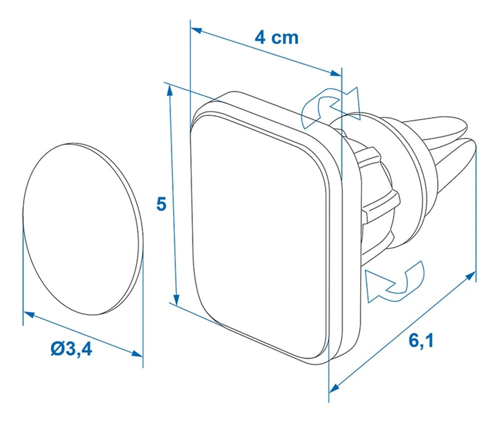 ProPlus 240044V01 Universal Smartphone-Halterung mit Magnet für Lüftungsgitter