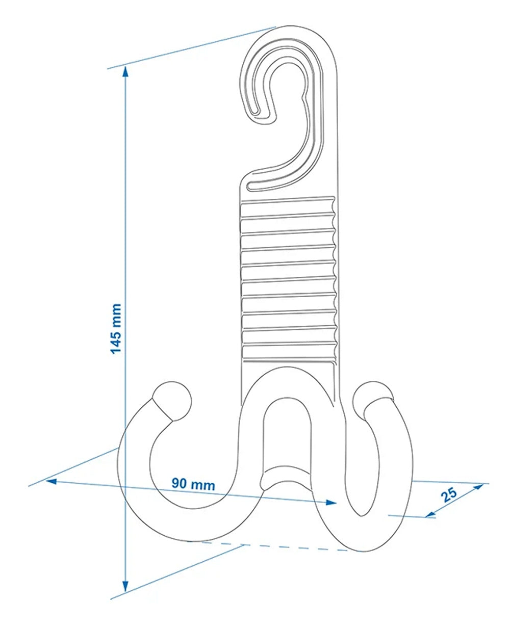 ProPlus 240179 2 Stück Kopfstütze Aufhänger mit Doppelhaken Taschenhaken
